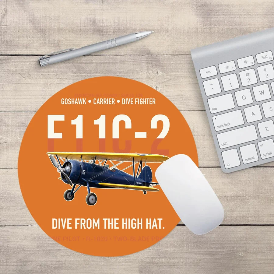 F11C-2 Goshawk Dive from the High Hat design on orange round mouse pad