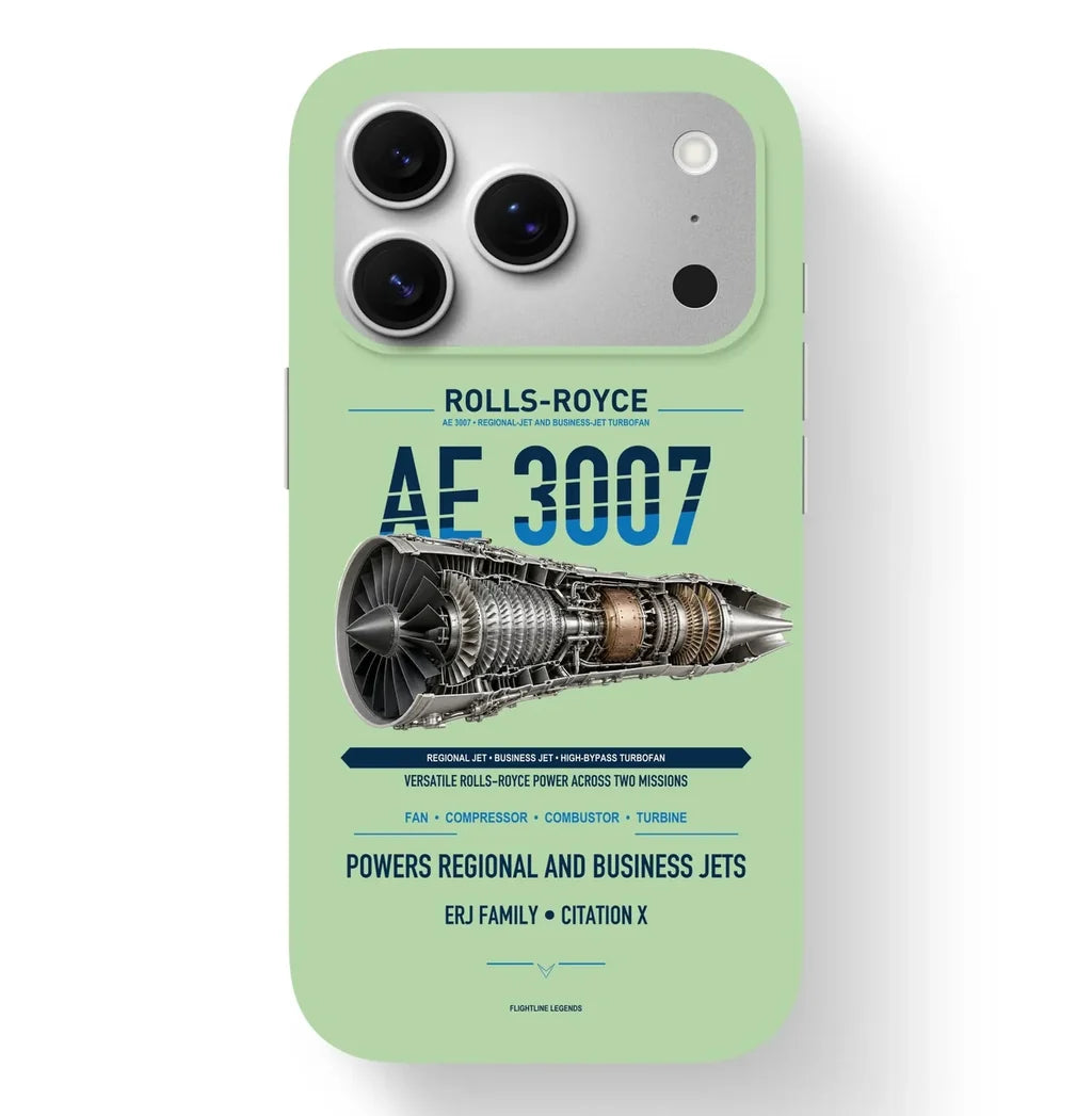 AE 3007 Case design on light green iphone case