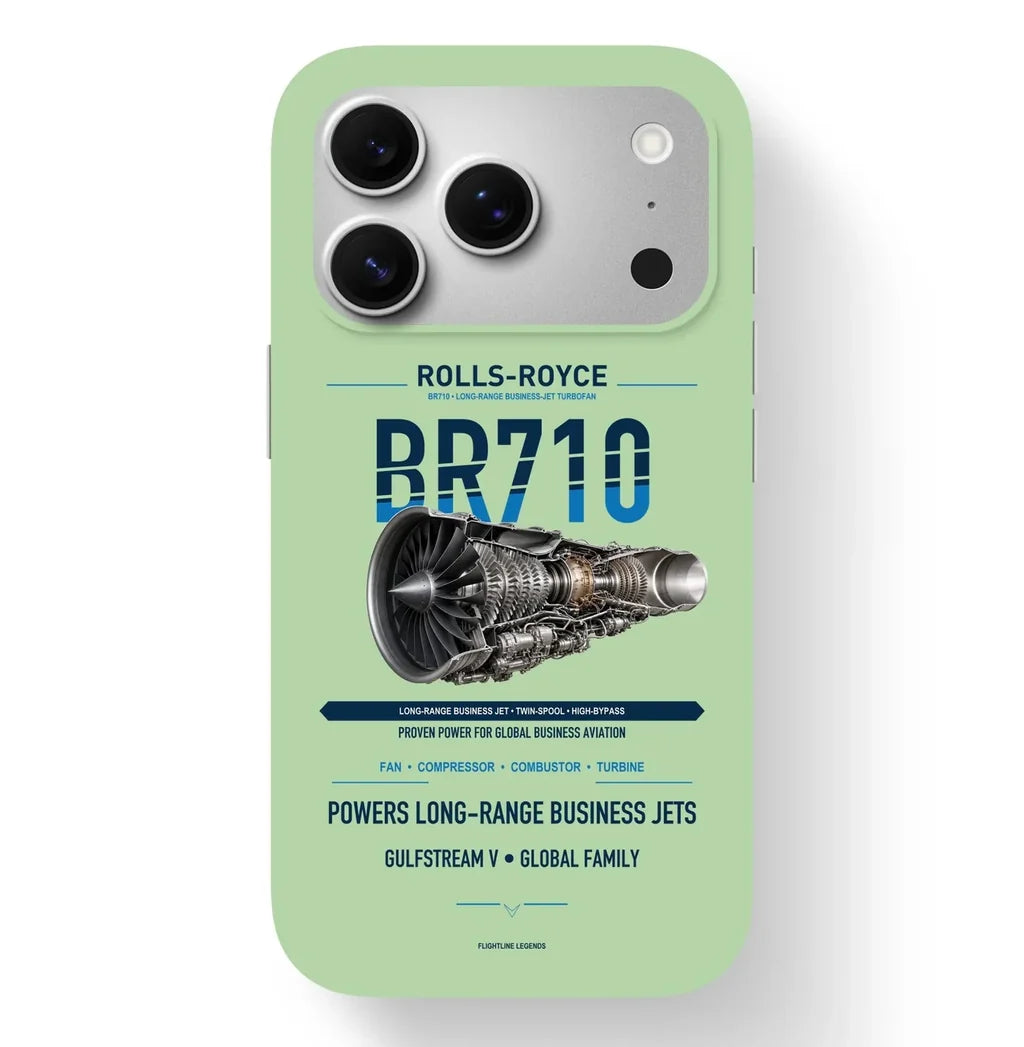 BR710 Case design on light green iphone case