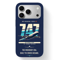 Thumbnail for Boeing 747-200B design on navy blue magsafe iphone case