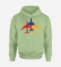 Thumbnail for Colourful 3 Airplanes Hoodie - view 10