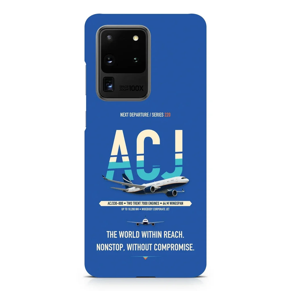 Airbus ACJ330neo / exact ACJ330-800 design on samsung case - blue