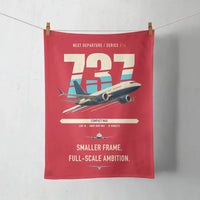 Thumbnail for Boeing 737 MAX 7 design on red towel