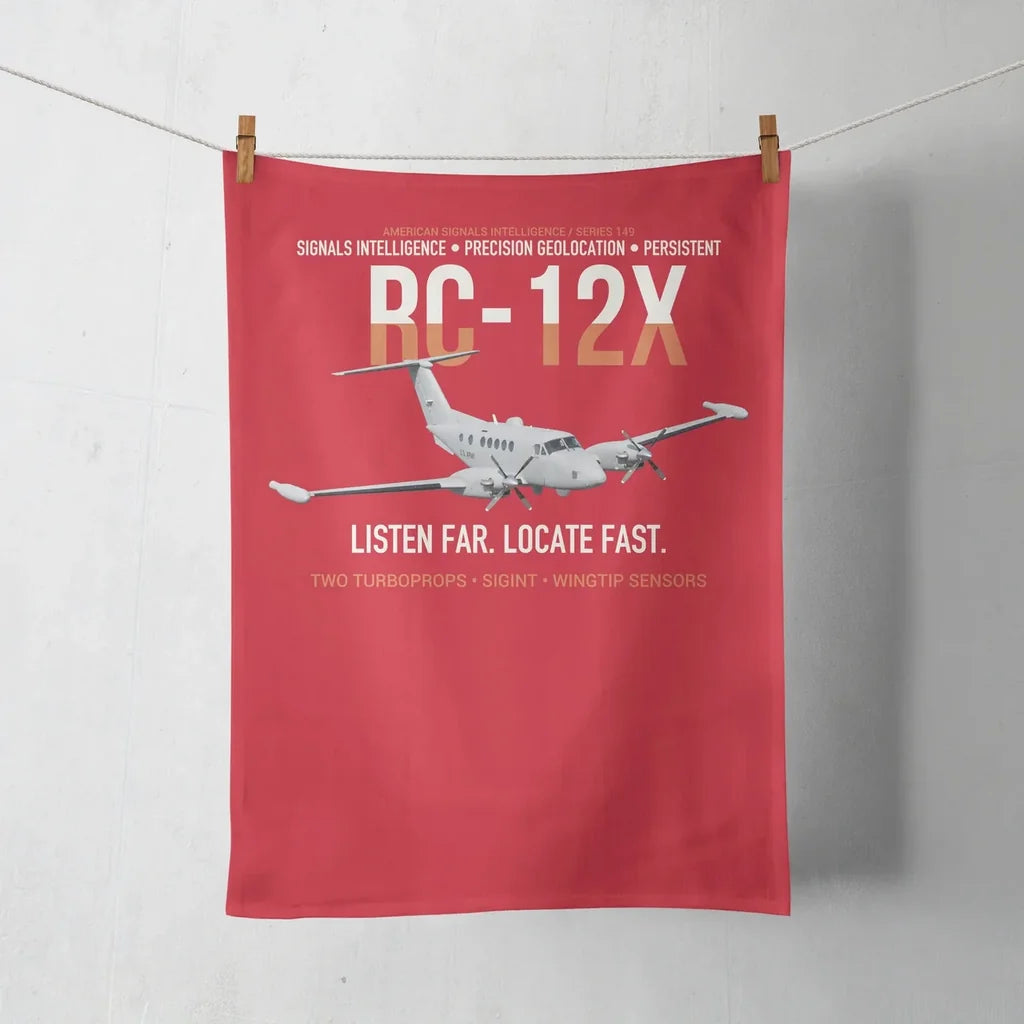 RC-12X Guardrail Signals From Above design on red towel