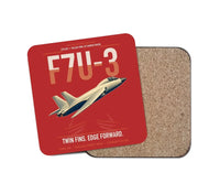 Thumbnail for F7U-3 Cutlass design on red 1 piece coaster