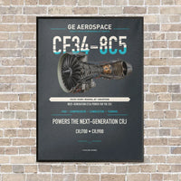 Thumbnail for CF34-8C5 vertical canvas print - framed - gray background