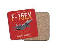 Thumbnail for F-15EX Eagle II design on red 1 piece coaster