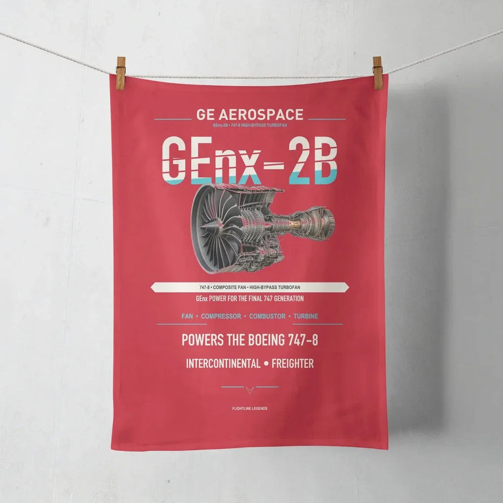 GEnx-2B design on red towel
