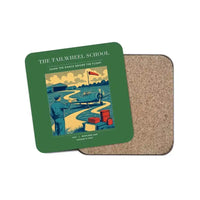 Thumbnail for The Tailwheel School - Designed Coasters design on green 1-piece