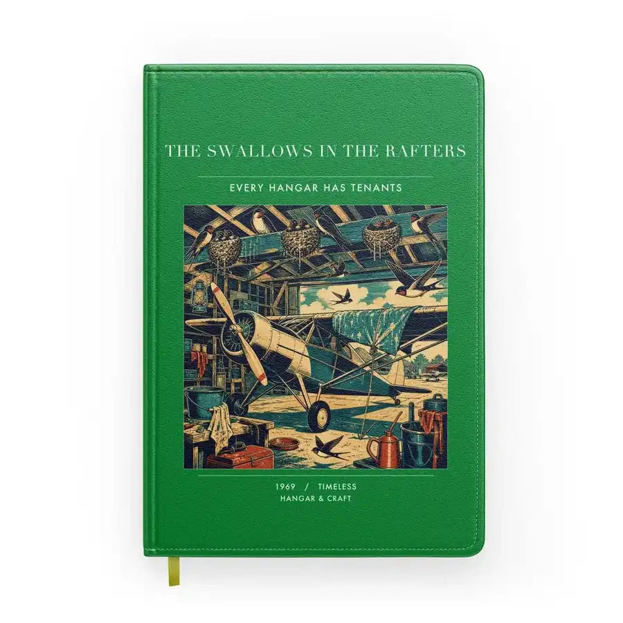 VINTAGE G4269 - The Swallows In The Rafters - Designed Notebooks design on green