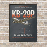 Thumbnail for KB-29P SUPERFORTRESS vertical canvas print - framed - gray background