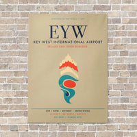 Thumbnail for Key West International Airport EYW vertical canvas print - no frame - beige background