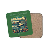 Thumbnail for The First Passenger - Designed Coasters design on green 1-piece