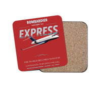 Thumbnail for Bombardier Global Express design on red 1 piece coaster