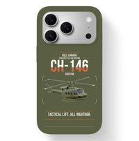 Thumbnail for Bell Canada CH-146 Griffon design on green army magsafe iphone case, for iPhone 17 Pro