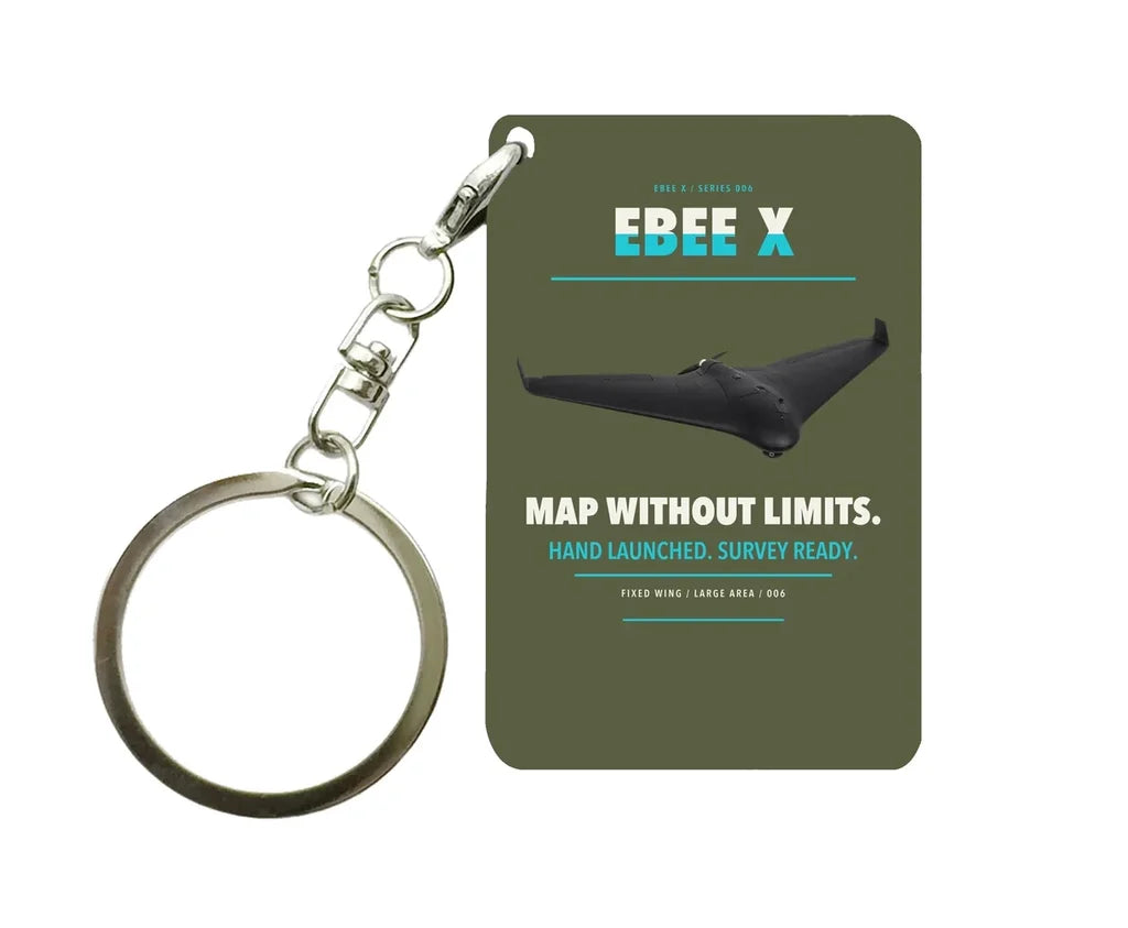 AgEagle eBee X Key Chain design on green army key chain