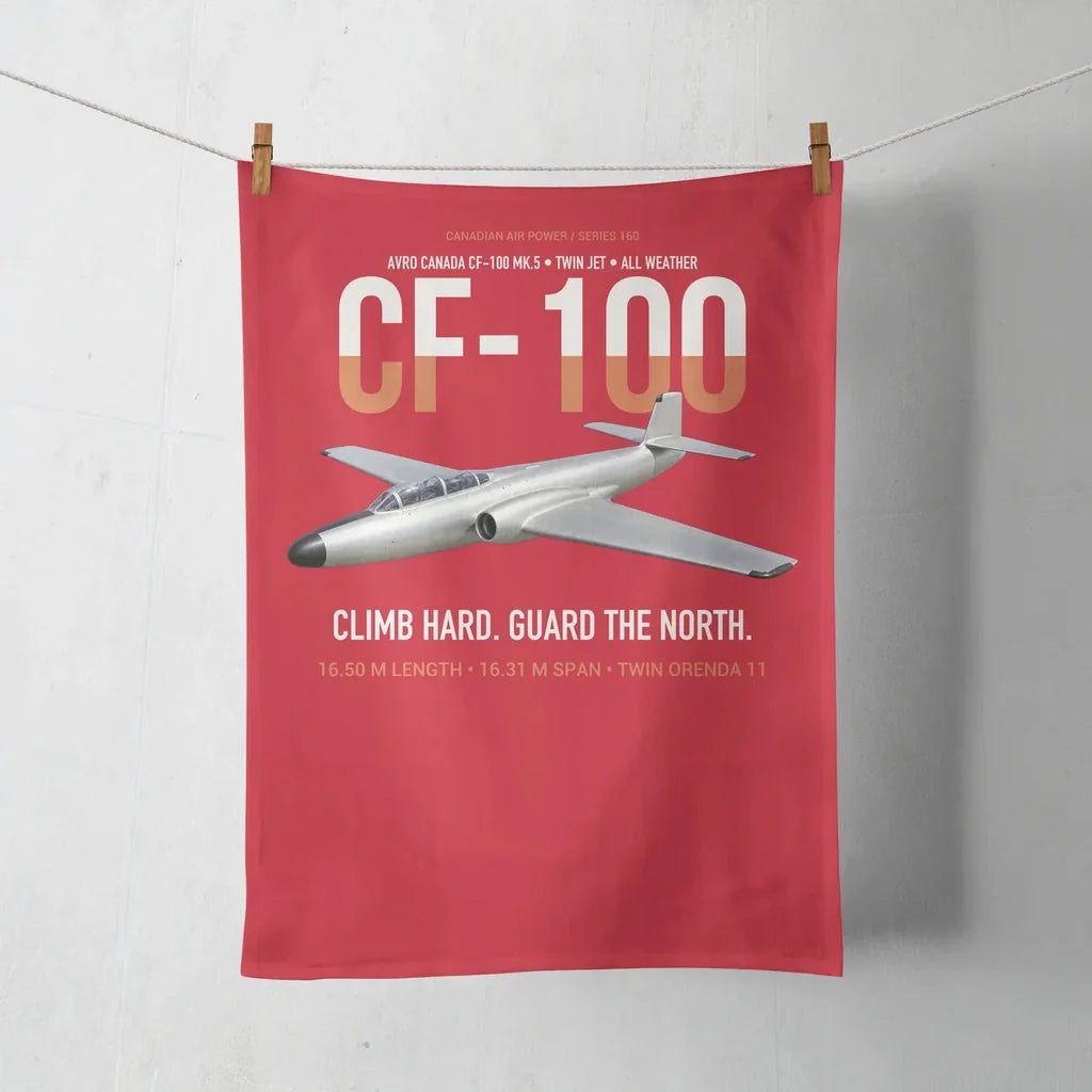 Avro Canada CF-100 Mk5 Canuck Northern All Weather Interceptor design on red towel