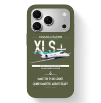 Thumbnail for Cessna Citation XLSPlus design on green army magsafe iphone case, for iPhone 17 Pro