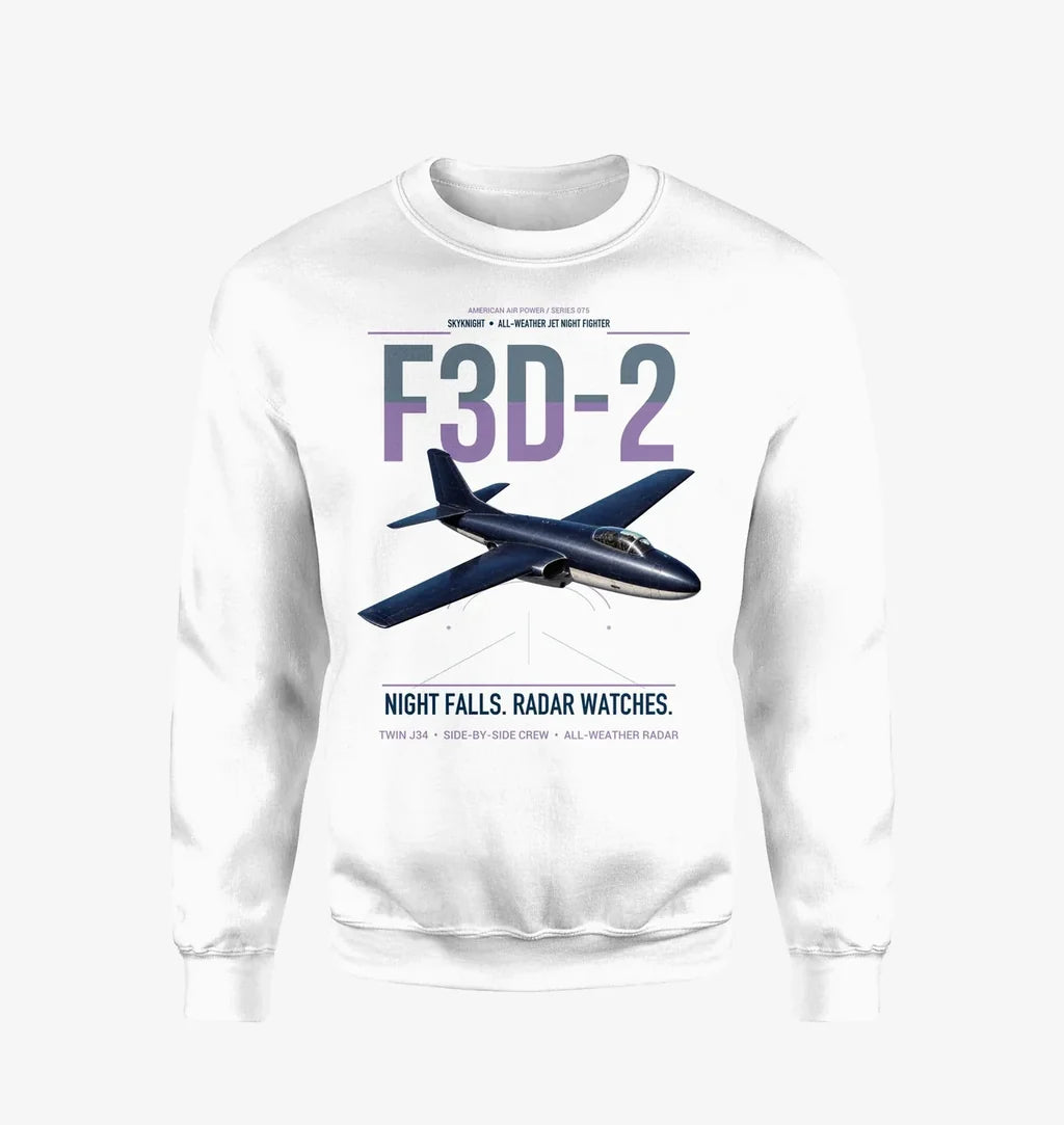 F3D-2 Skyknight design on white sweatshirt