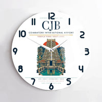 Thumbnail for Coimbatore International Airport CJB Wall-Clock No-Frame - White