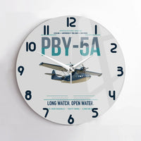 Thumbnail for PBY-5A Catalina design on light gray no frame wall clock
