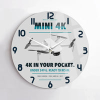 Thumbnail for DJI Mini 4K design on light gray no frame wall clock