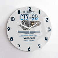 Thumbnail for CT7-9B design on light gray no frame wall clock