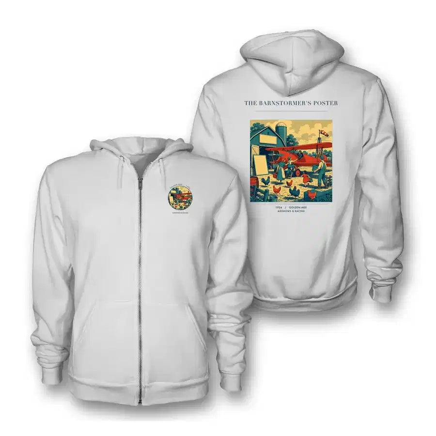 VINTAGE G4165 - The Barnstormer's Poster - Premium Zipped Hoodie design on white