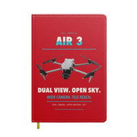 Thumbnail for DJI Air 3 design on red notebook
