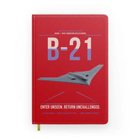 Thumbnail for B-21 Raider design on red notebook