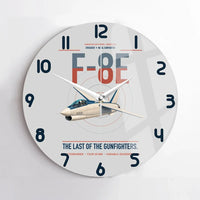 Thumbnail for F-8E Crusader design on light gray no frame wall clock