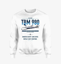 Thumbnail for Daher TBM 980 design on white sweatshirt