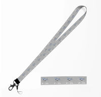 Thumbnail for The Fighter Jet 35 Silhouette lanyard - light gray