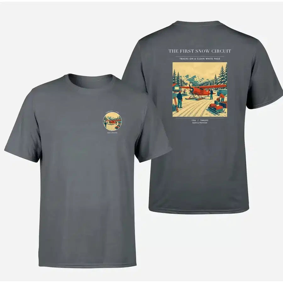 VINTAGE G4480 - The First Snow Circuit - Double-Side T-Shirt design on gray double side t shirt