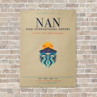 Thumbnail for Nadi International Airport NAN vertical canvas print - no frame - beige background
