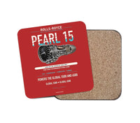 Thumbnail for PEARL 15 design on red 1 piece coaster