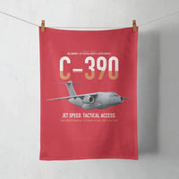 Thumbnail for C-390 Millennium design on red towel
