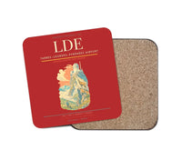 Thumbnail for Tarbes–Lourdes–Pyrénées Airport (LDE) design on red 1 piece coaster