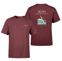 Thumbnail for Redding Regional Airport (RDD) design printed on dark red double-side t-shirt
