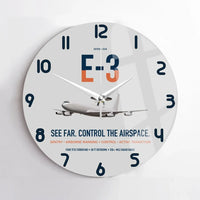Thumbnail for E-3 Sentry AWACS design on light gray no frame wall clock