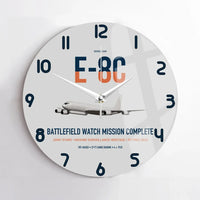 Thumbnail for E-8C Joint STARS design on light gray no frame wall clock