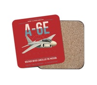 Thumbnail for A-6E Intruder design on red 1 piece coaster