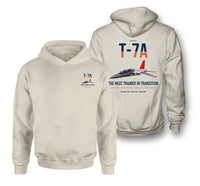 Thumbnail for T-7A Red Hawk design on khaki double-side hoodie, double-side print