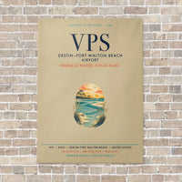 Thumbnail for Destin Fort Walton Beach Airport VPS vertical canvas print - no frame - beige background
