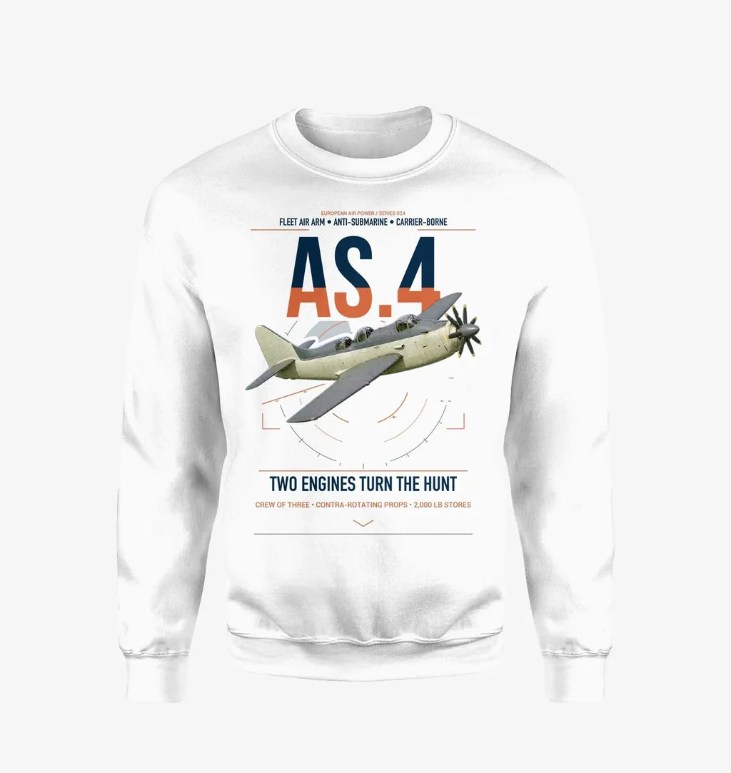 Fairey Gannet AS.4 design on white sweatshirt