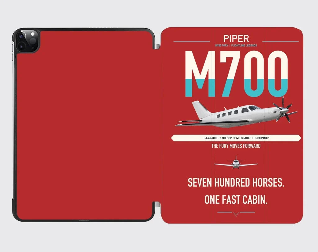 Piper M700 Fury design on red ipad tablet case