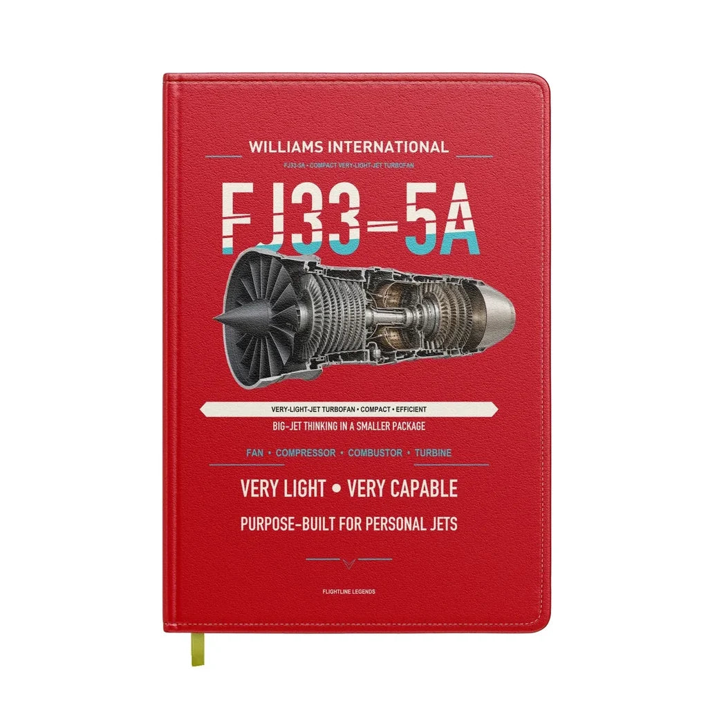 FJ33-5A design on red notebook