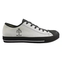 Thumbnail for Keep Calm I'm A Pilot Canvas Shoes - view 7