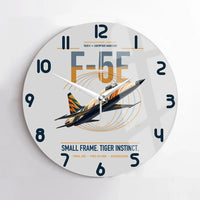 Thumbnail for F-5E Tiger II design on light gray no frame wall clock