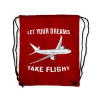 Thumbnail for Let Your Dreams Take Flight Drawstring Bag - view 7